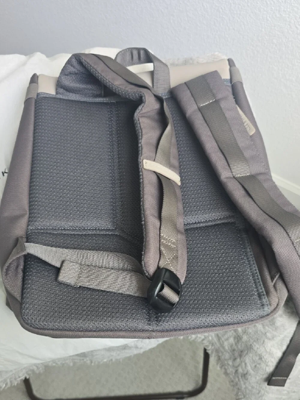 Women's Two-Tone Taupe & Cream Backpack